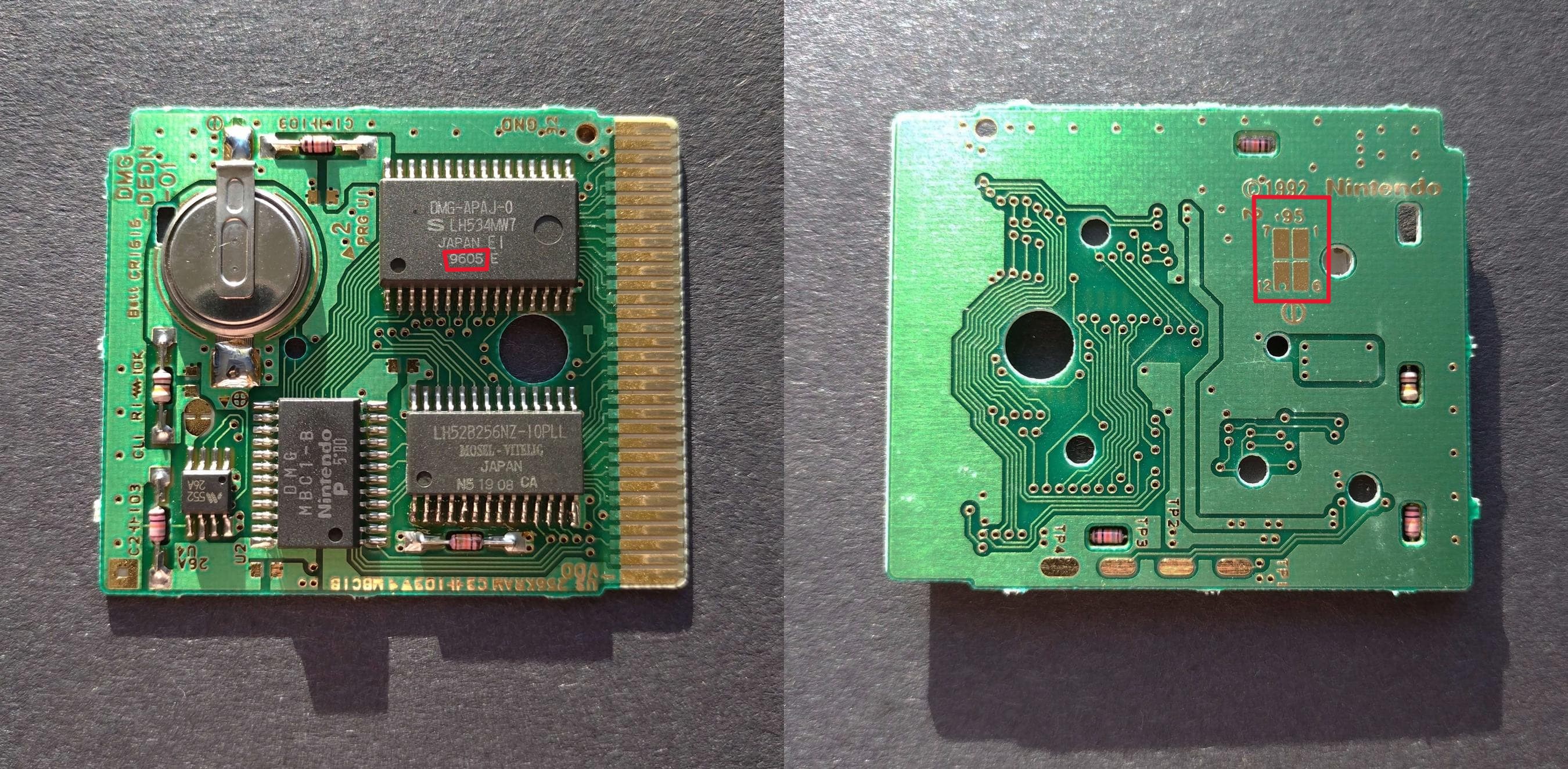 Red version circuit board, front and back